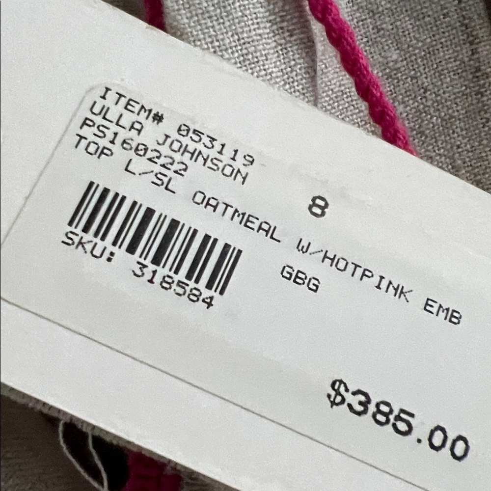 Ulla Johnson- NWT Ada Tassel flax blouse - Picture 2 of 10
